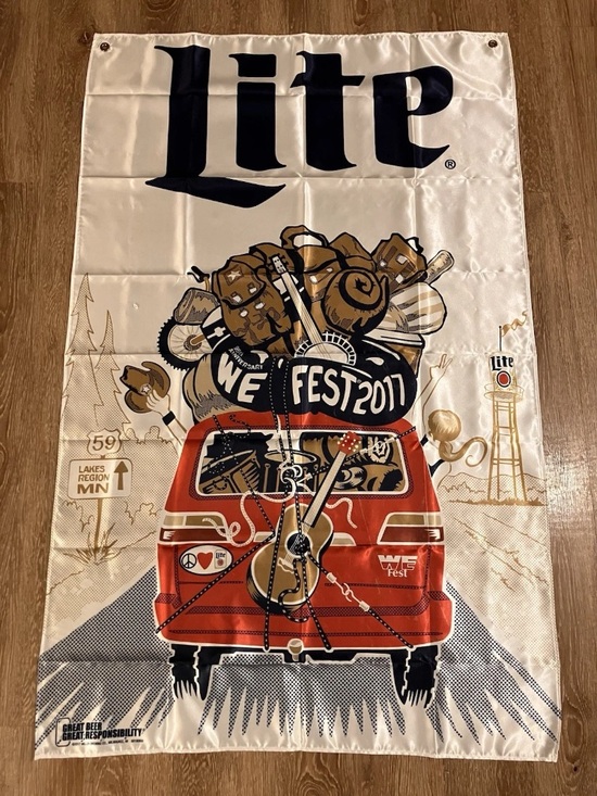 Other - Miller Lite We Fest 2017 Country Music Satin Banner Promotional
